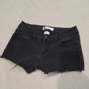 Black Jean Shorts